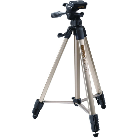 SUNPAK(R) 620-080 Tripod with 3-Way Pan Head (Folded height: 20.8"; Extended height: 60.2"; Weight: 2.3lbs; Includes 2nd quick-release plate)do 3995815